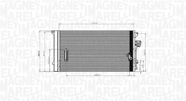 MAGNETI MARELLI Condensatore climatizzatore 350203743000 350203743000 costo Radiatore aria condizionata Volkswagen SHARAN MAGNETI MARELLI