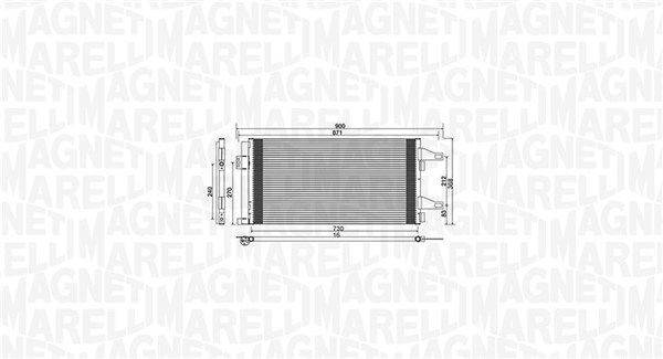 MAGNETI MARELLI Kondensor, klimatanläggning 350203761000 Byta AC-kondensor Peugeot Boxer 250 Skåpbil kostnad MAGNETI MARELLI 350203761000