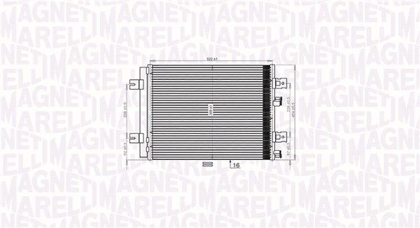 MAGNETI MARELLI Air conditioning condenser 350203765000 RENAULT DUSTER MAGNETI MARELLI ac condenser 350203765000