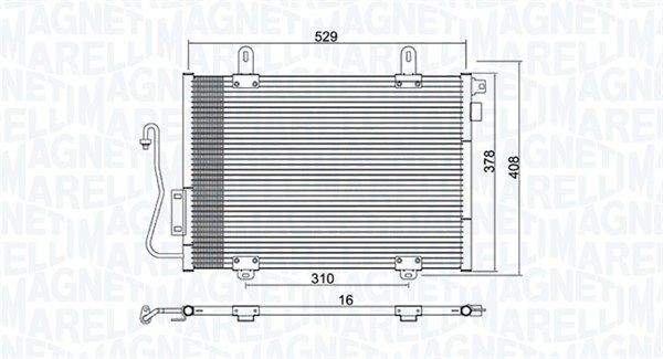 MAGNETI MARELLI Air conditioning condenser 350203775000 Renault DUSTER MAGNETI MARELLI ac condenser 350203775000