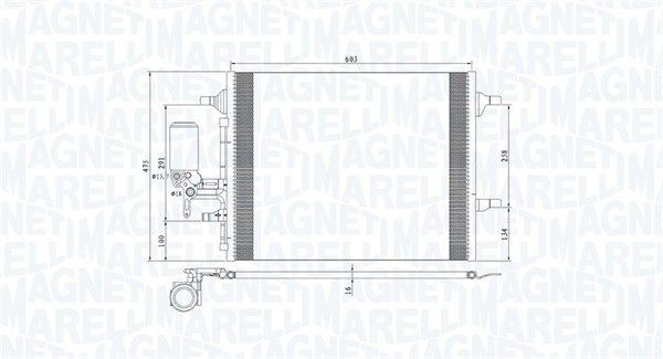 MAGNETI MARELLI Condensatore climatizzatore 350203789000 350203789000 costo Radiatore aria condizionata MAGNETI MARELLI VOLVO S80