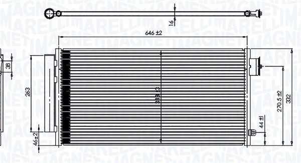 MAGNETI MARELLI Condensador, ar condicionado 350203791000 Condensador ac MAGNETI MARELLI F-350 350203791000 baratos