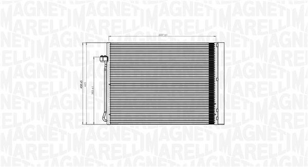 MAGNETI MARELLI Kondenzátor klimatizácie 350203795000 350203795000 Chladič klimatizácie MAGNETI MARELLI ALFA ROMEO 156