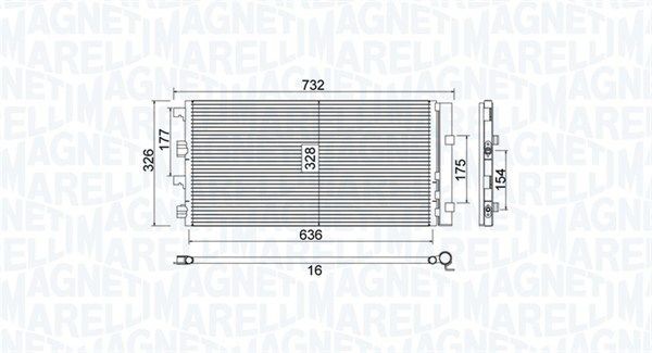 MAGNETI MARELLI Condensatore climatizzatore 350203797000 Radiatore clima Dacia LS_ 350203797000 MAGNETI MARELLI
