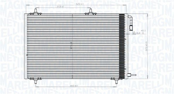 MAGNETI MARELLI Kondensator, klimaanlegg 350203816000 Radiator AC MAGNETI MARELLI Ford ESCORT 350203816000