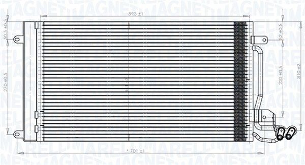 MAGNETI MARELLI Kondensaator, kliimaseade 350203821000 Kliimaradiaator MAGNETI MARELLI LT 350203821000 odav