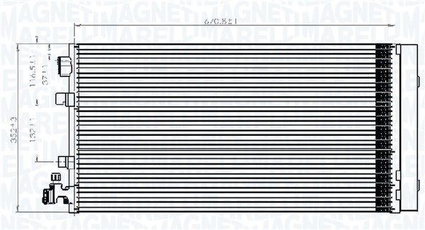 MAGNETI MARELLI Air conditioning condenser 350203826000 350203826000 MAGNETI MARELLI ac condenser for RENAULT DUSTER
