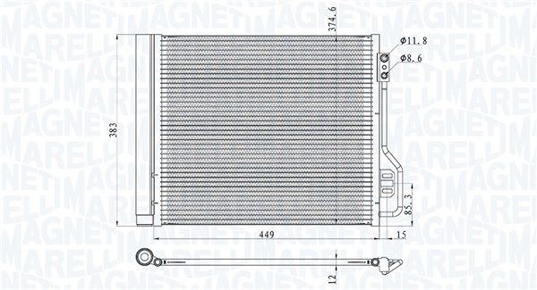 MAGNETI MARELLI Condensador, ar condicionado 350203854000 Condensador de ar condicionado MAGNETI MARELLI F-350 350203854000 baratos