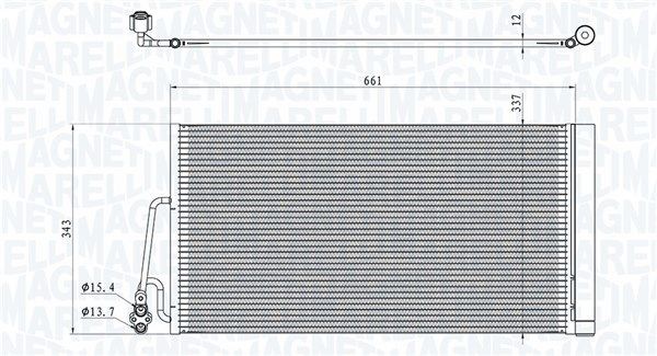 MAGNETI MARELLI Lauhdutin, ilmastointilaite 350203861000 MAGNETI MARELLI 350203861000 Mini r52 ilmastoinnin lauhdutin hinta