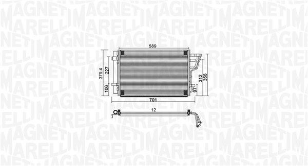 MAGNETI MARELLI Condensor voor airco 350203951000 MAGNETI MARELLI 350203951000 Condensor Hyundai i30 fd goedkoop