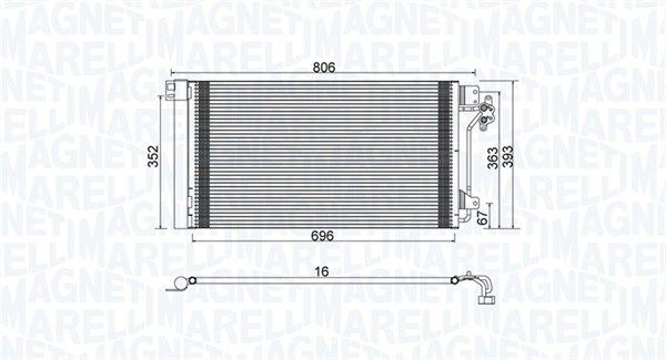 MAGNETI MARELLI Klimakondensator 350203962000 350203962000 Klimakondensator MAGNETI MARELLI SSANGYONG Kosten