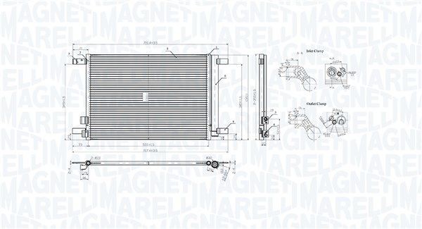 Condensatore climatizzatore MAGNETI MARELLI 350203964000 MAGNETI MARELLI 350203964000 Condensatore SEAT LEON 2020