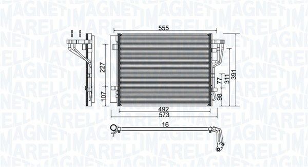 MAGNETI MARELLI Kondensor, klimatanläggning 350203976000 350203976000 MAGNETI MARELLI kondensator MAZDA RX-7