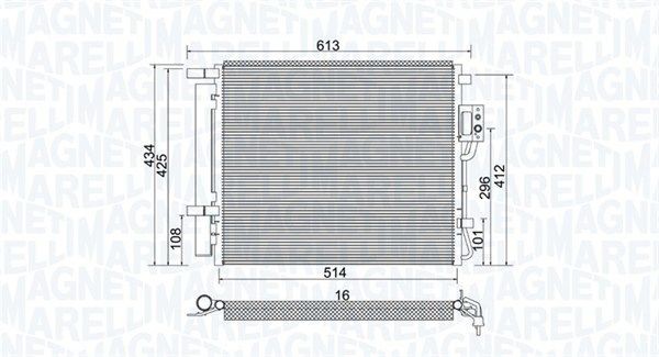 MAGNETI MARELLI Condensatore climatizzatore 350203977000 350203977000 costo Radiatore aria condizionata HYUNDAI TUCSON MAGNETI MARELLI