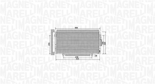 Condensor voor airco MAGNETI MARELLI 350203998000 MAGNETI MARELLI 350203998000 Condensor SUBARU FORESTER 2018