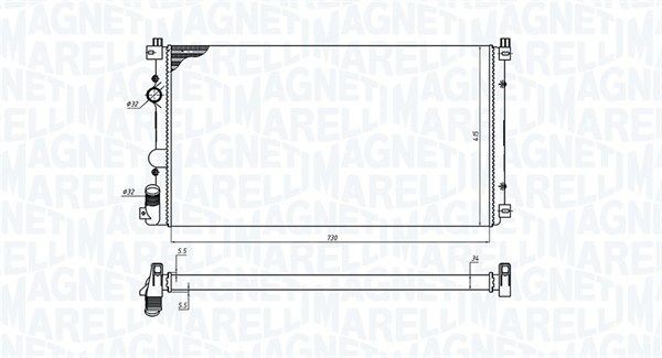 MAGNETI MARELLI Kylare 350213198800 350213198800 MAGNETI MARELLI motorkylare NISSAN CHERRY