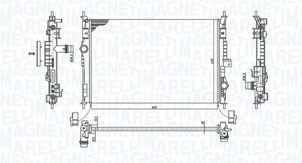 Køler, motorkøling MAGNETI MARELLI 350213199600 MAGNETI MARELLI 350213199600 Radiator OPEL VIVARO 2024