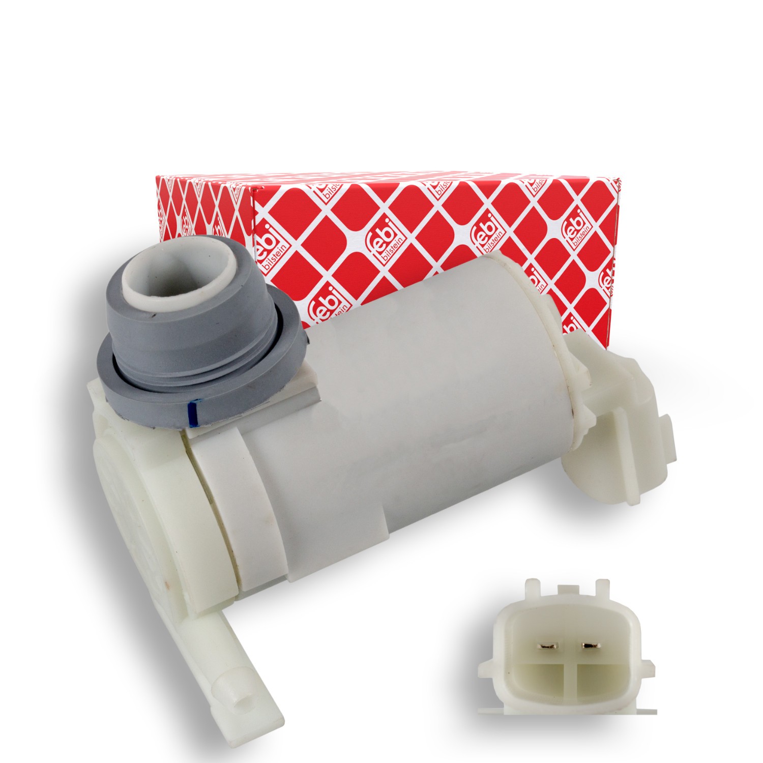 Spolvätskepump, fönster FEBI BILSTEIN 109267 FEBI BILSTEIN 109267 Spolarvätskepump NISSAN ALMERA 2020