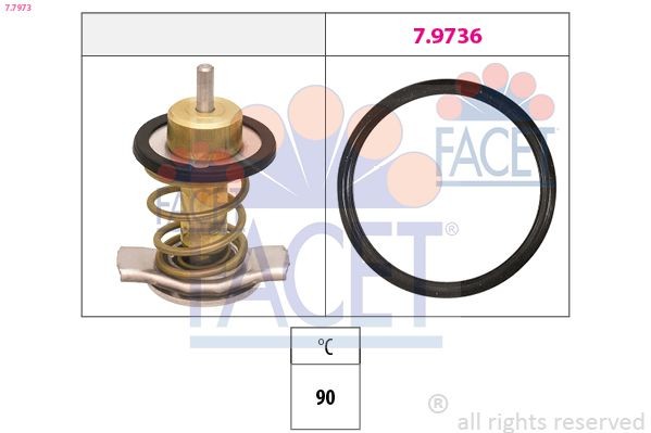 FACET Termostat, kylvätska 7.7973 7.7973 FACET termostat SSANGYONG KORANDO