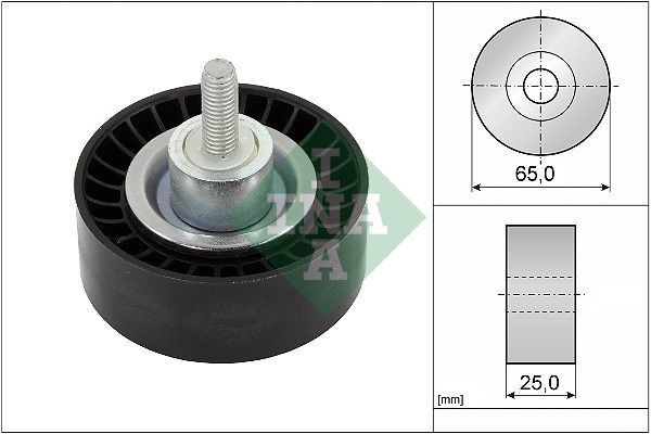 INA Styrrulle, drivrem 532 0886 10 INA 532 0886 10 Löprulle Land Rover Discovery L550 original
