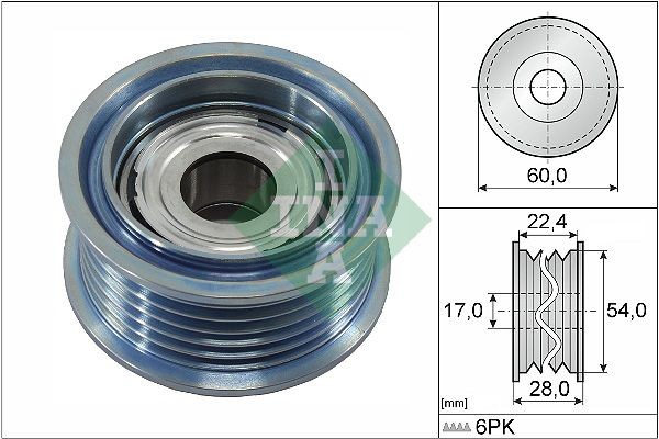 INA Τροχαλία παρέκκλισης, ιμάντας poly-V 532 0900 10 Τροχαλια αδρανειας INA Audi Q2 532 0900 10