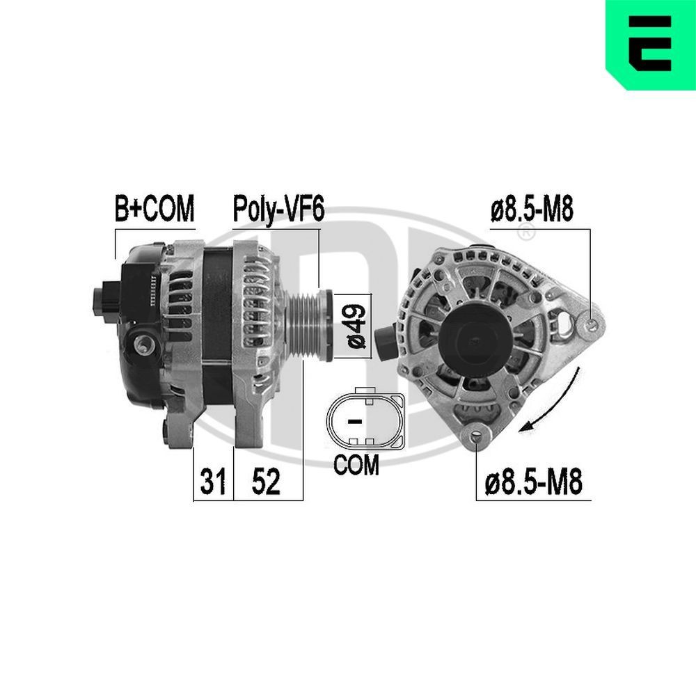 ERA Alternateur 209585 ERA 209585 Dynamo Fiesta Mk7 Van d'origine prix