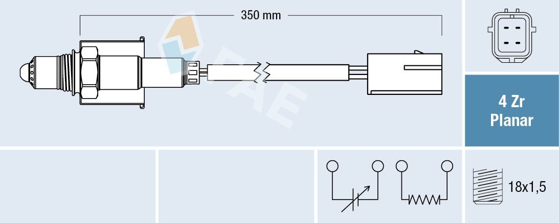 FAE Lambdasonde 77661 77661 Lambda sensor CHEVROLET EPICA FAE