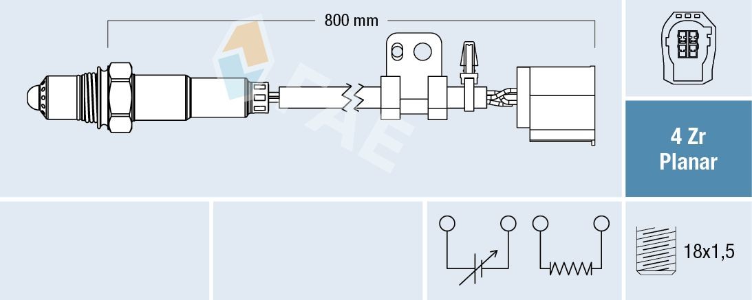 FAE Lambdasonde 77758 Lambdasensor FAE MX 77758 billige