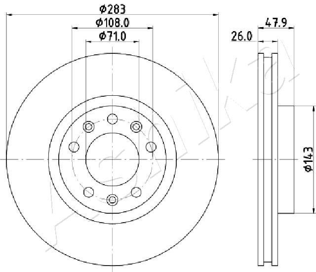 ASHIKA Disco freno 60-00-0637 60-00-0637 costo Dischi freno sportivi ASHIKA PEUGEOT 3008