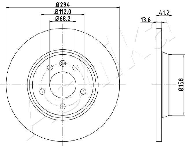 ASHIKA Brake disc 61-00-0307 61-00-0307 ASHIKA brake discs FORD KA