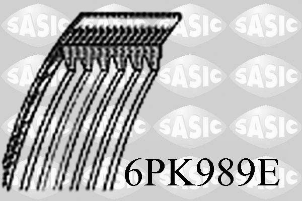 SASIC Serpentine belt 6PK989E Volkswagen GOLF SASIC serpentine belt 6PK989E