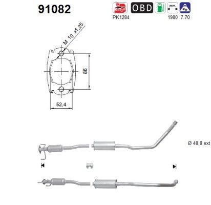 Katalyzátor AS 91082 AS 91082: Katalyzátor Suzuki SX4 2006