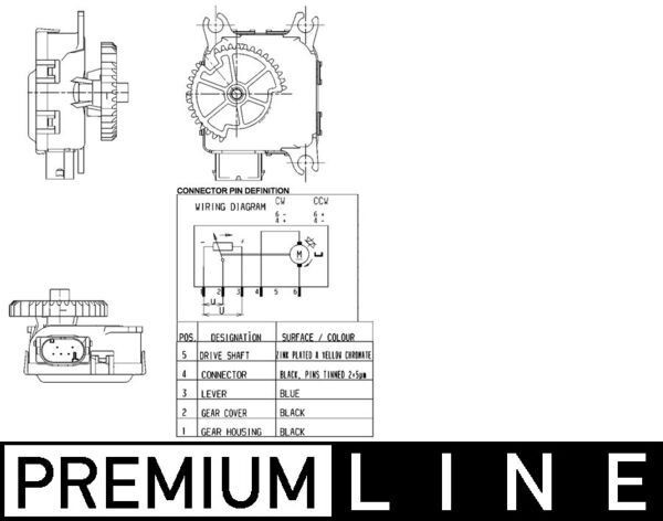 MAHLE Control, blending flap AA 14 000P MAHLE AA 14 000P OPEL SIGNUM control, blending flap replacement