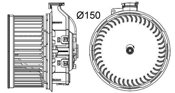 MAHLE Kupéfläkt AB 260 000P SKODA fläktmotor MAHLE AB 260 000P