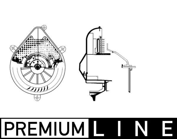 MAHLE Interior Blower AB 72 000P Peugeot PARTNER MAHLE heater blower motor AB72000P