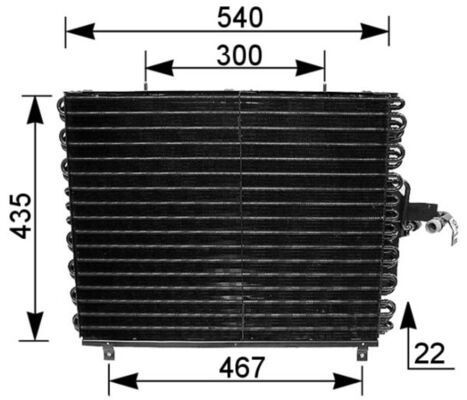 MAHLE Kondensaator, kliimaseade AC 166 000S MAHLE AC 166 000S Kondensaator, kliimaseade