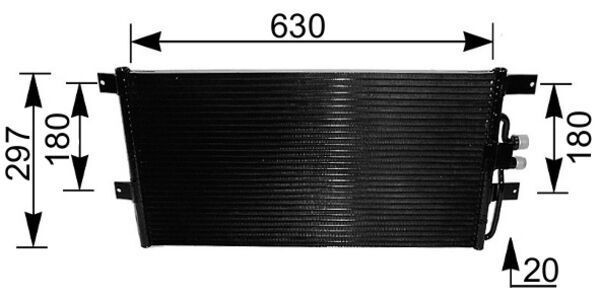 MAHLE Kondensator, klimaanlegg AC 217 000S Ac radiator MAHLE Volkswagen GOLF AC 217 000S