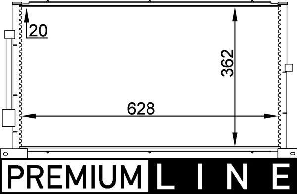 MAHLE Kondensator, klimaanlæg AC 258 000P Kondensor klimaanlæg Ford B5Y AC 258 000P MAHLE