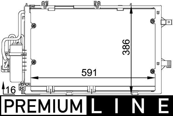 MAHLE Condenseur, climatisation AC 308 000P MAHLE AC 308 000P Condenseur, climatisation