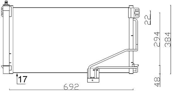 Klimakondensator MAHLE AC 347 001S MAHLE AC 347 001S Klimakondensator MERCEDES-BENZ CLK 2005