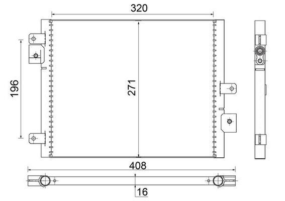 MAHLE Kondenzátor klimatizácie AC 354 000S MAHLE AC 354 000S Chladič klimatizácie PORSCHE cena