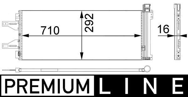 Kondensor, klimatanläggning MAHLE AC 368 000P MAHLE AC 368 000P Kondensor CITROËN JUMPER 2019