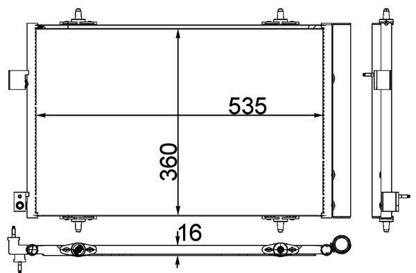 MAHLE Kondensor, klimatanläggning AC 39 000P MAHLE AC 39 000P AC-kondensor 407 SW Skåpbil / Kombi (6E_) original