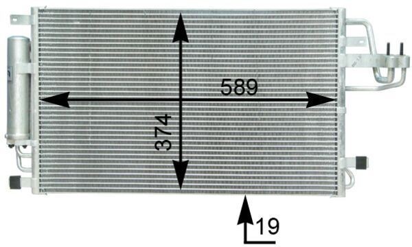 MAHLE Kondensator, klimaanlegg AC 399 000S Radiator AC MAHLE GETZ AC 399 000S billige