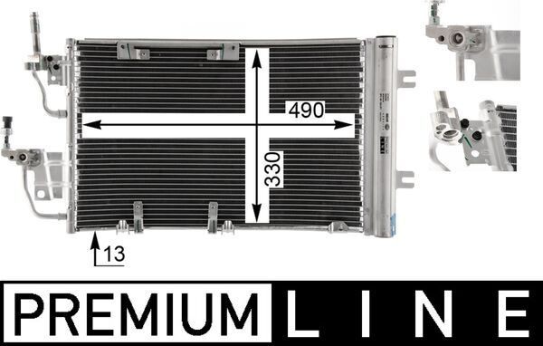 MAHLE Kondensator, klimaanlegg AC 400 000P Kondensator Opel L48 AC 400 000P MAHLE