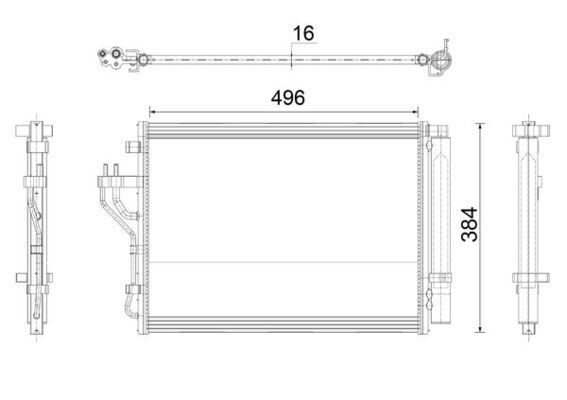 MAHLE Condensador, ar condicionado AC 43 000P auto Condensador de climatização MAHLE AC 43 000P comprar