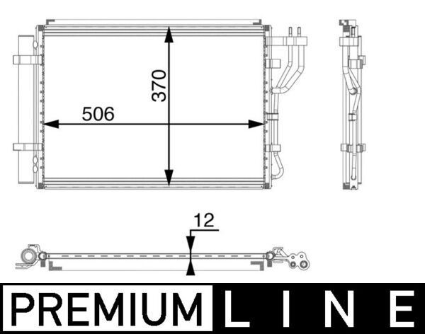 MAHLE Condensor voor airco AC 48 000P Airco-radiateur MAHLE EV6 AC 48 000P goedkoop