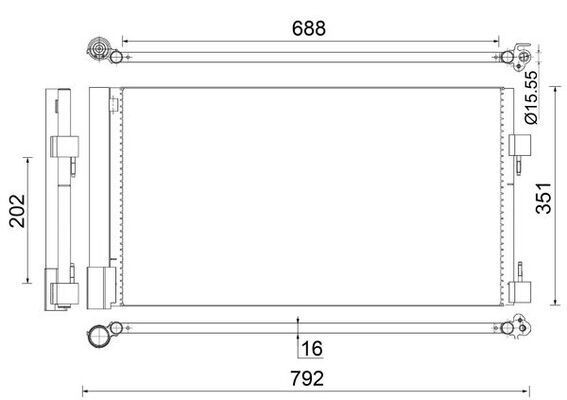 MAHLE Condensatore climatizzatore AC 486 000S MAHLE AC 486 000S costo Radiatore aria condizionata Renault Latitude L70 originale