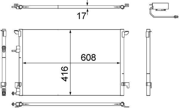 MAHLE Kondenzátor klimatizácie AC 498 000S MAHLE AC 498 000S originálne Chladič klimatizácie Deville VI Sedan cena