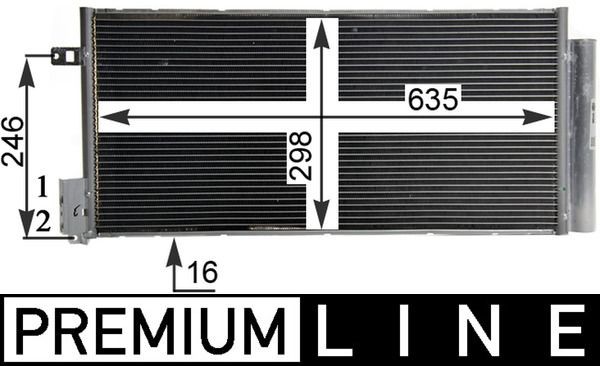MAHLE Kondensator, klimaanlegg AC 505 000P Radiator AC MAHLE Opel ADAM AC 505 000P